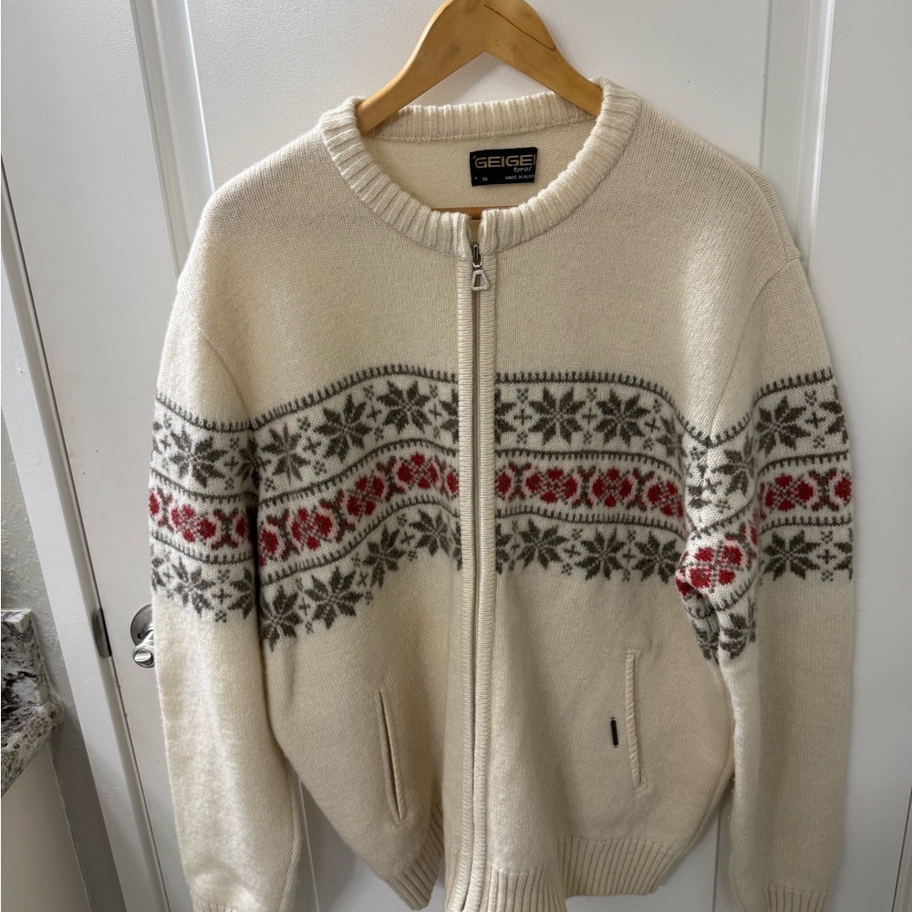 Vintage Geiger Tyrol Made in Austria Euro size 56/2XL 
Fair Isle Wool Sweater